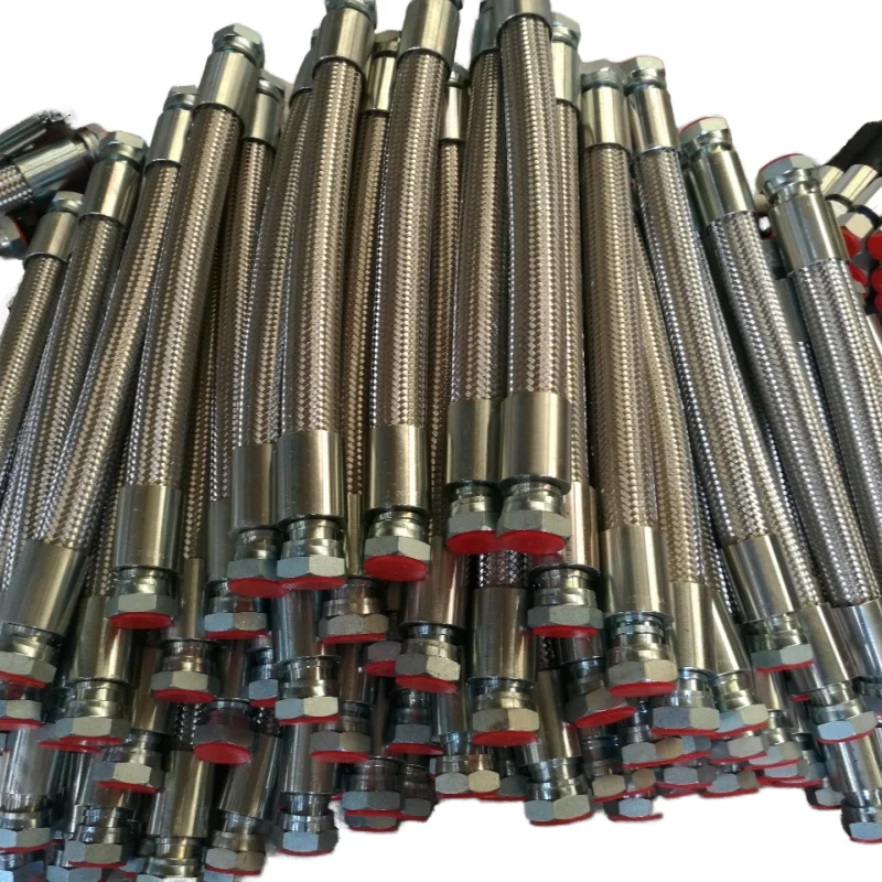 SAE 100 R14 PTFE Lined 3/4 Inch Braided Hose with JIC Fittings Carbon Steel Tube Stub Casting Technics