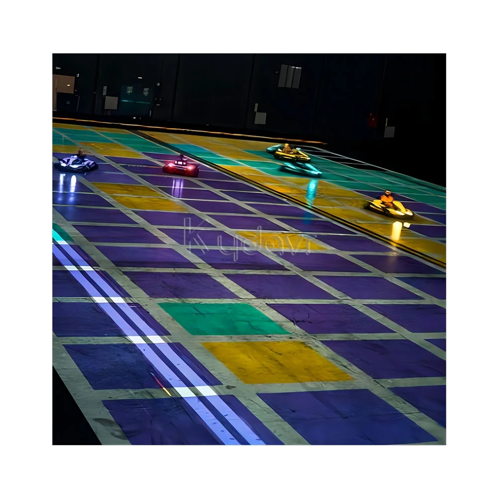 AR all-in-one move ground interactive floor projector activate games 3d hologram child amuseme park kart bumper cars for adults