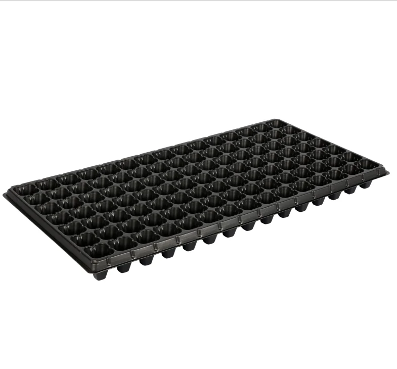 
XQB105 105 Cells Black Plant PS Seedling Starter Growing Tray For Plant Flower Seed Nursery Trays 