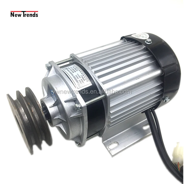 BM1418ZXF 350W 48V  Double Pulley Belt Drive DC Brushless Motor For Electric Tricycle Equipment Modification