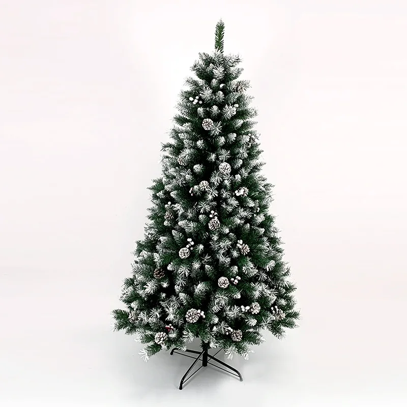 Christmas tree artificial home outside decoration tree with white pine cone