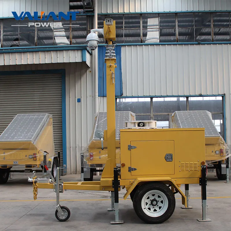 Mobile Surveillance Trailer with Security Sysstem