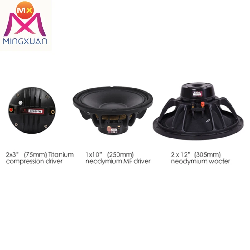 Large format 3-way line array loudspeaker system professional audio speaker box 12 Inch