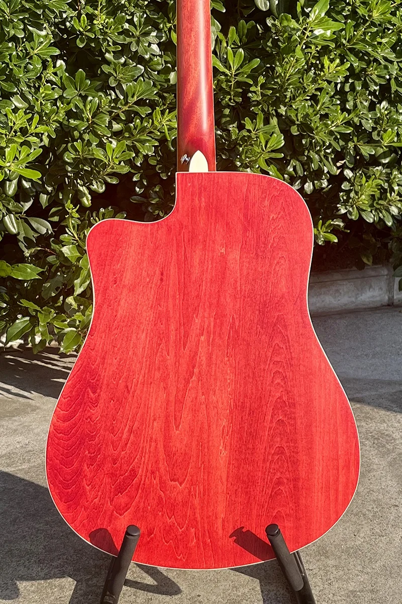 wholesale price aiersi brand new developed 41 inch Laminated Alder Top cutawat acoustic guitar for guitarist