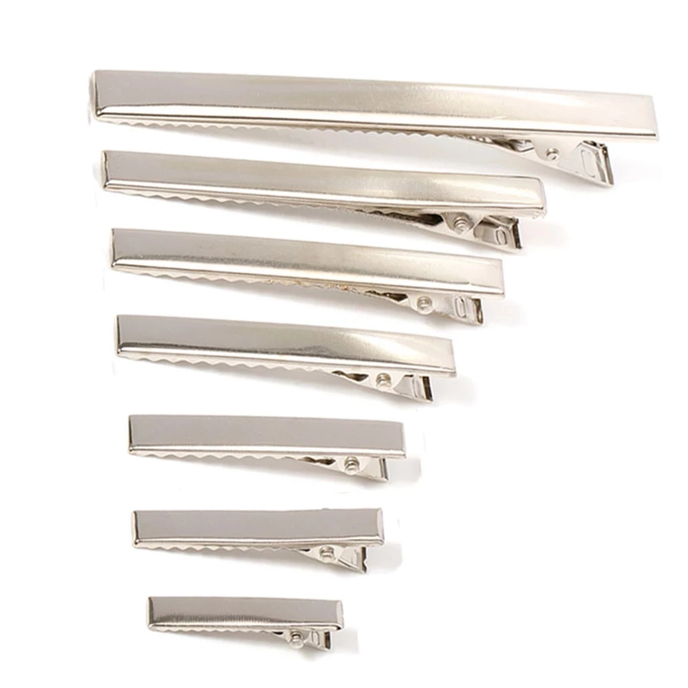 
 100pcs Metal Hair Alligator Clips Duckbill Alligator Rectangle Hair Clip For Pressing clip hairpin Diy bow hair  