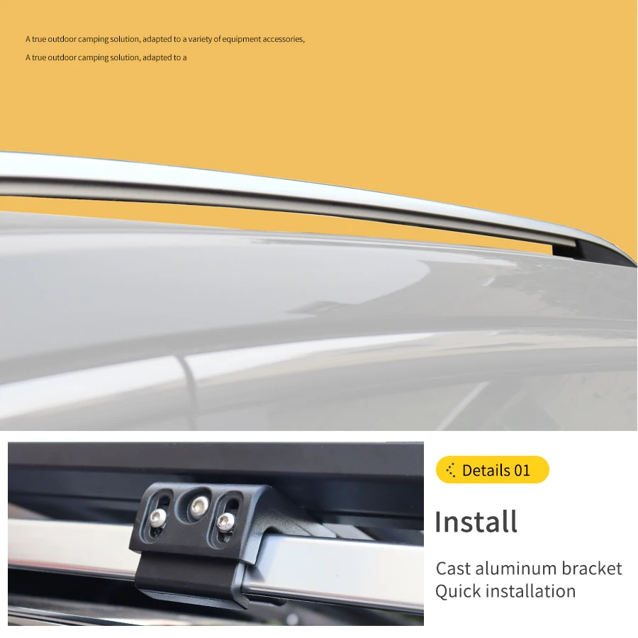General purpose SUV roof rack aluminum multifunctional roof travel rack thickened modification load-bearing capacity
