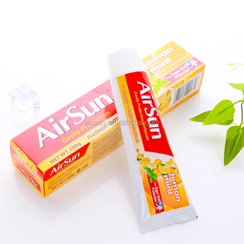 AirSun natural herbal mint whitening fluoride toothpaste