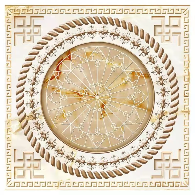 6/7mm Thickness Hot Stamping 2.5kg Waterproof Indoor Decor Decorative Fireproof PVC Ceiling Panel