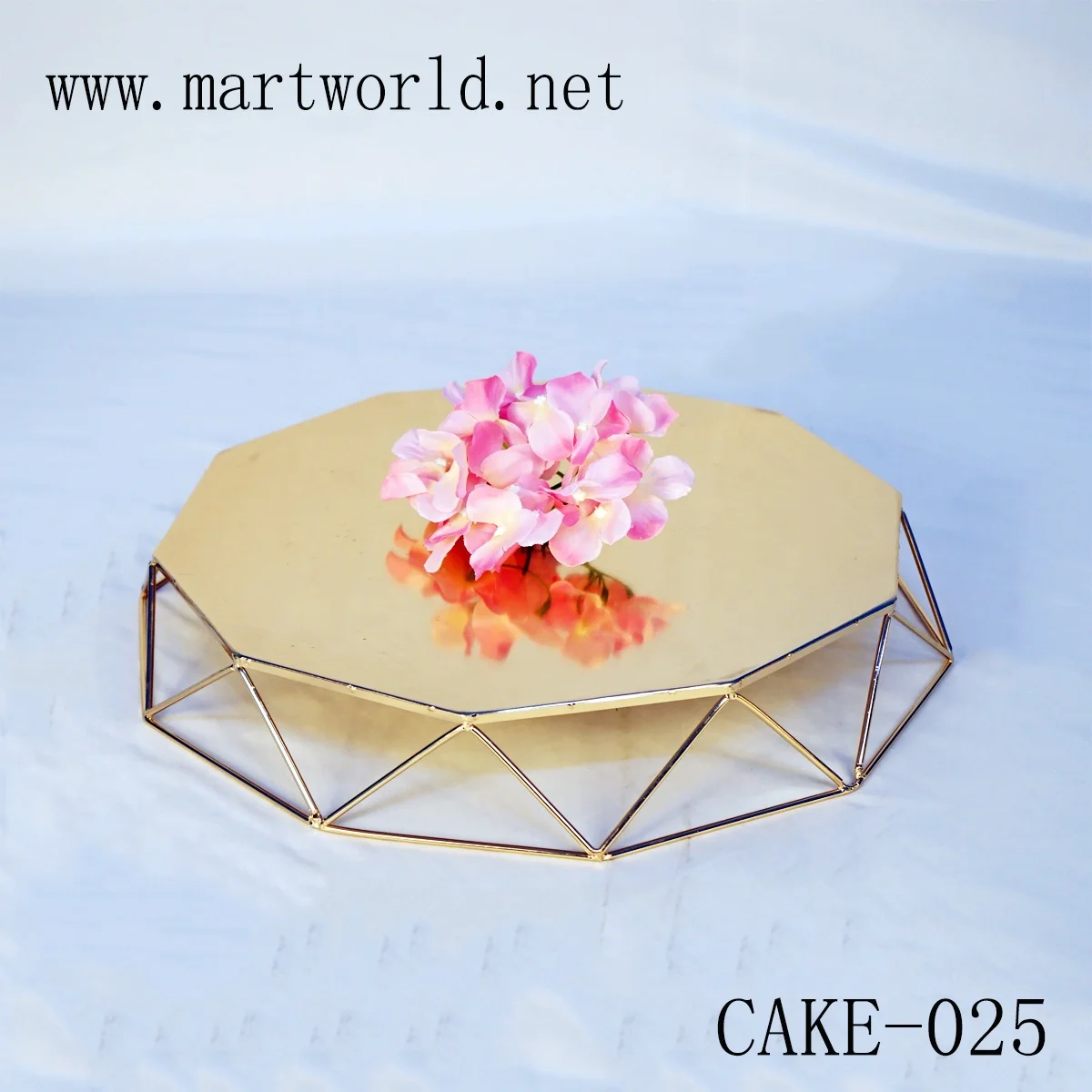 Metal wire mirror gold cupcake wedding cake stand table balloon centerpiece stand for wedding baby shower decoration(cake-025)