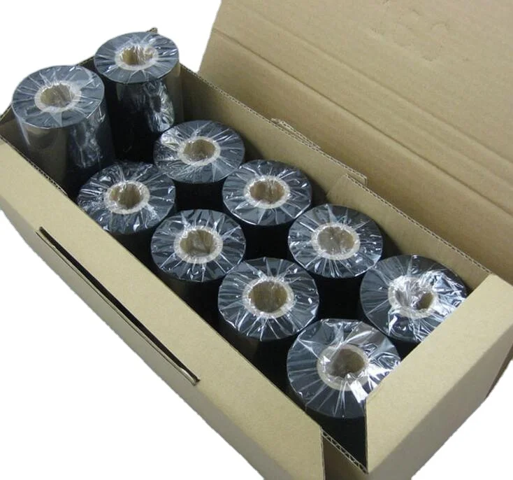Black Hot Stamp Ribbon 10 Rolls 30mm x 100m for Coder Printer Machine ribbon thermal transfer for label printer