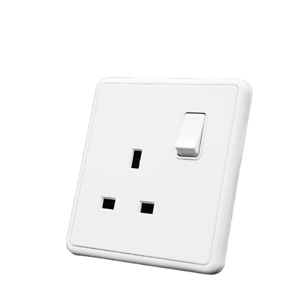 BS Standard 13A Universal Electrical Socket Wall Switch Socket