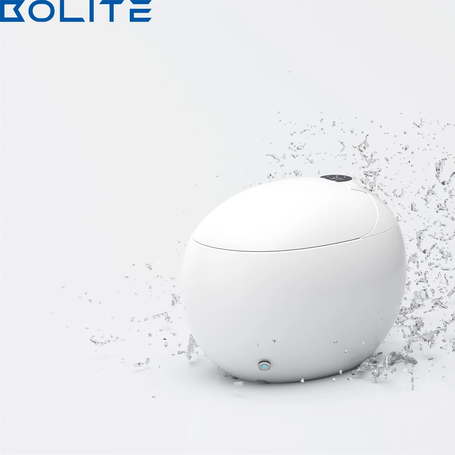 Shaped Water Closet One Piece Luxury Wc White Color Foot Flush Egg-Shaped Floor Mount Egg Shape Smart Toilet