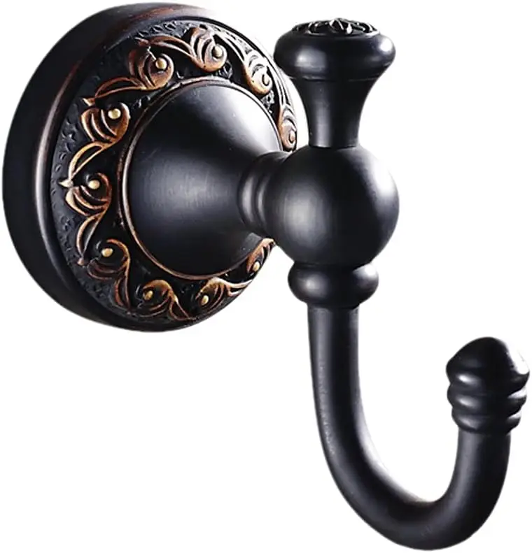 Brass Towel Hooks and Oil Rubbed Bronze Hand Towel Ring for Bathroom Accessories