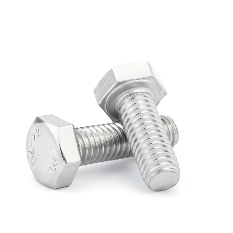 Hot Selling DIN Standard Stainless Steel Hex Bolts and Nut Hexagon Head Bolts with Plain Finish