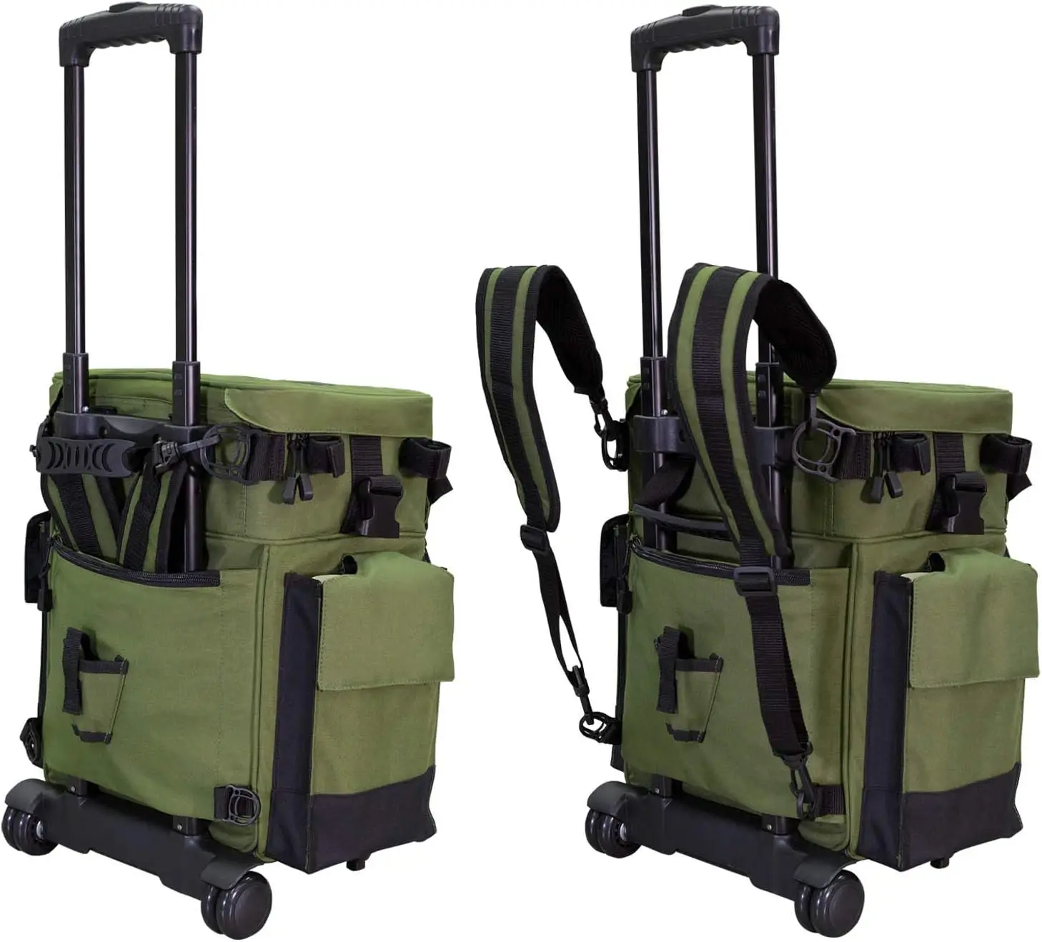 Outdoors Rolling Fishing Tackle Box Storage Bag Backpack Fisherman Gifts for Men Fish Tackle Bag Roller Tackle Box