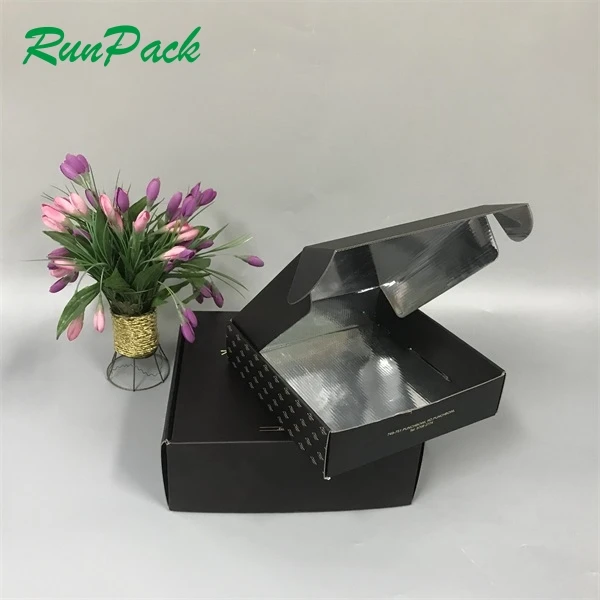 Aluminum foil corrugated box luxury mailer box custom design printing gift food box aircraft packaging supplier