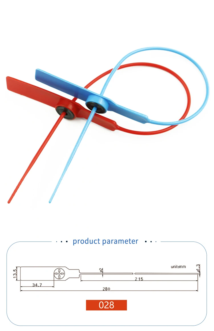 High Security Single Use PP Material Seals Plastic Car Seal for Container Valve