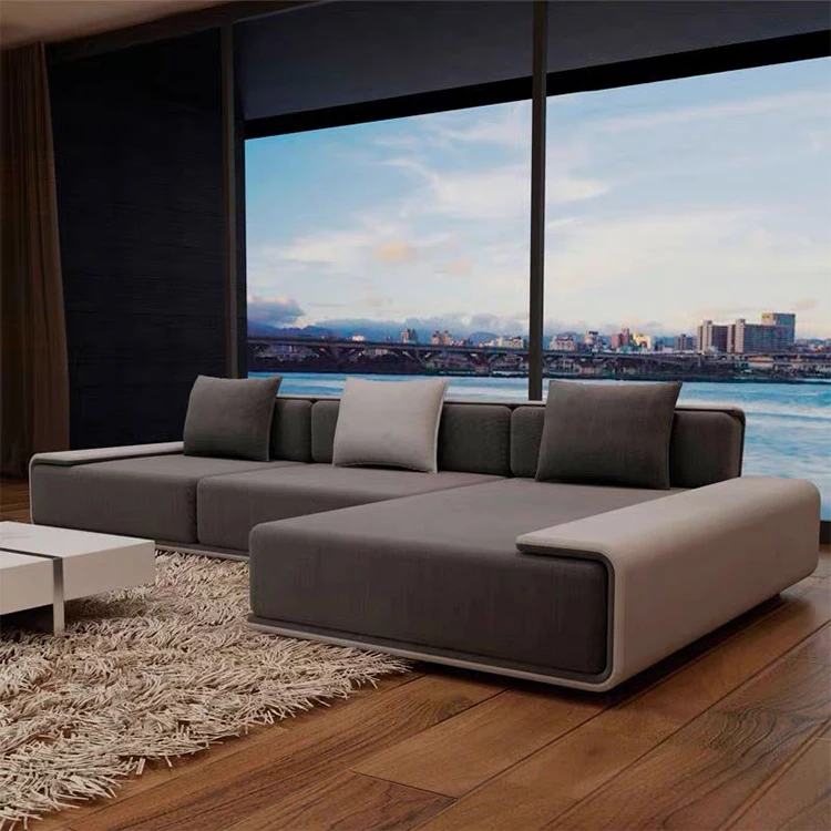 Delivery within 2 dayas design germany modern luxury villa living room large sectional corner l shape sofa for reception