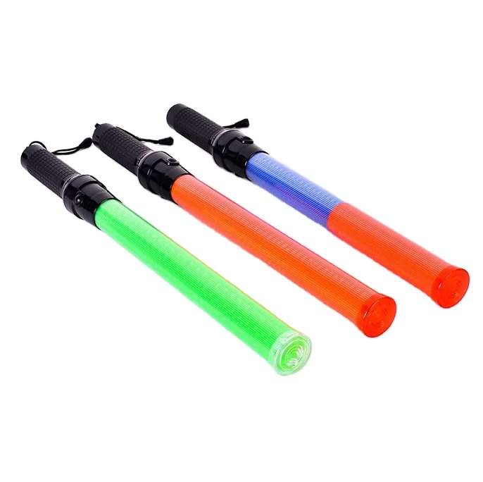 Factory price traffic control wands led flashlights plastic handhold traffic baton