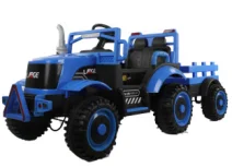 Remote Control Electric Tractor Tractor-Drawn Trailer Unisex Kids Ride-on Toy Car in Plastic Battery-Powered with EVA Wheels