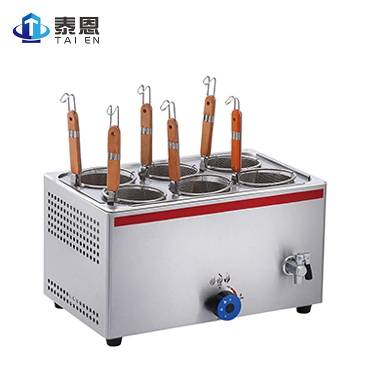 
Professional Stainless Steel Counter Top Cooking Equipment 2 Basket Commercial Industrial Gas Pasta Cooker /Noodle Boiling Stove 