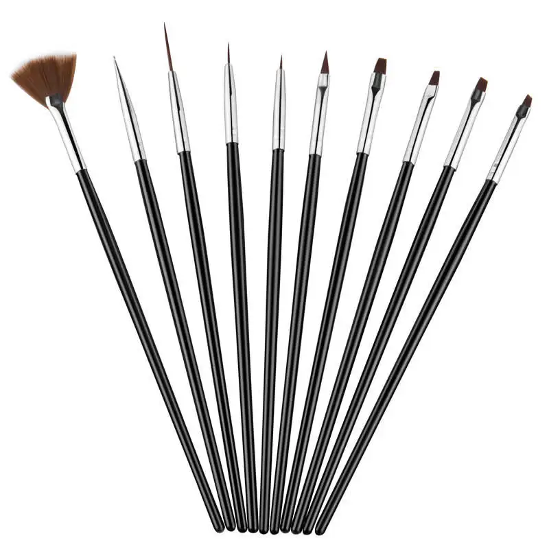15 Pcs/Set Nail Art Brush UV Gel Manicure Tool Kit Painting Drawing Liner Pen Manicure Tool Kit Polish Brush Set
