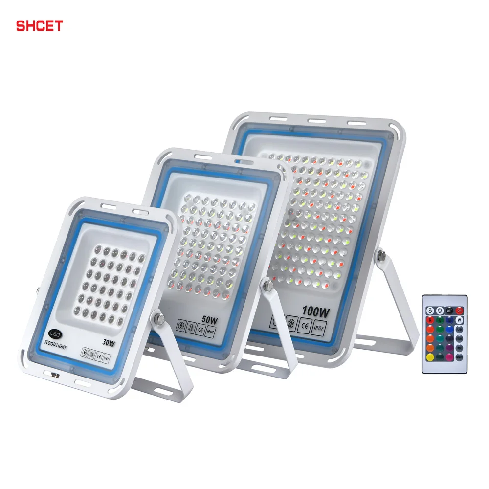 CET-104 Светодиодный прожектор 30 Вт 50 100 150 200 цвет RGB для наружного сада деревьев