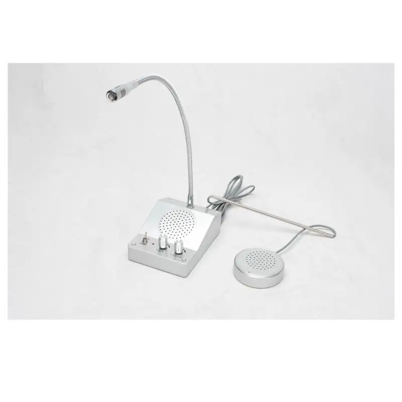 Premium 2 Way Wired Microphone Window Intercom Hotel School Medical Office Center School Bank