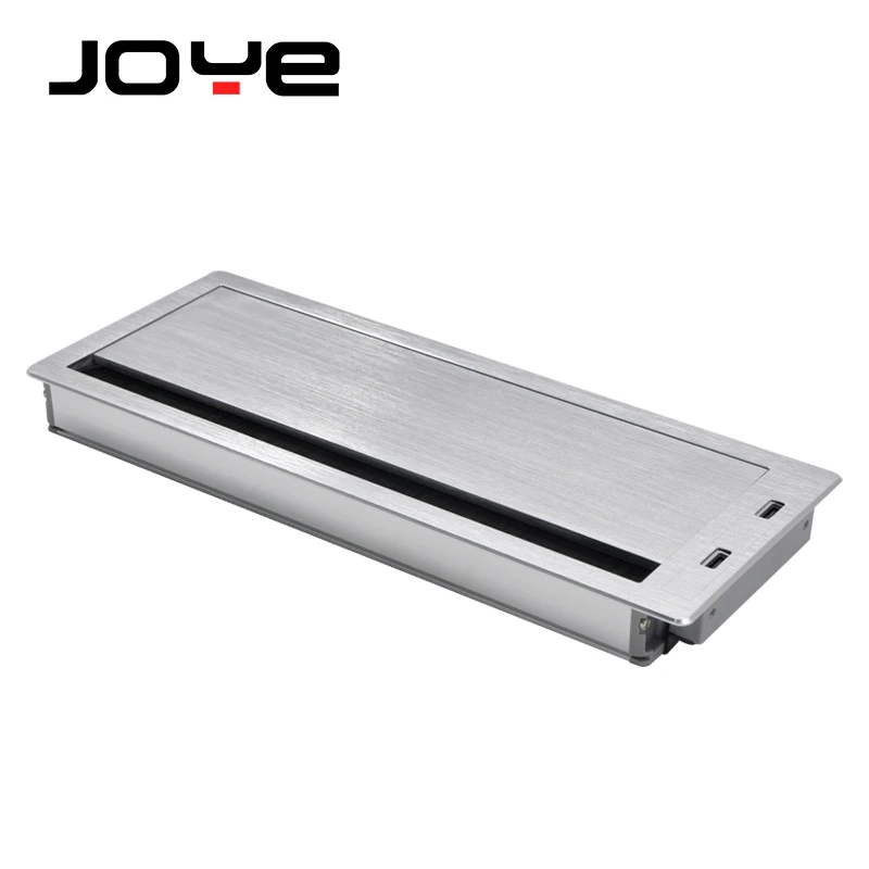 Hot sale office socket outlet cover aluminium wire manager cable hole cover grommet with USB