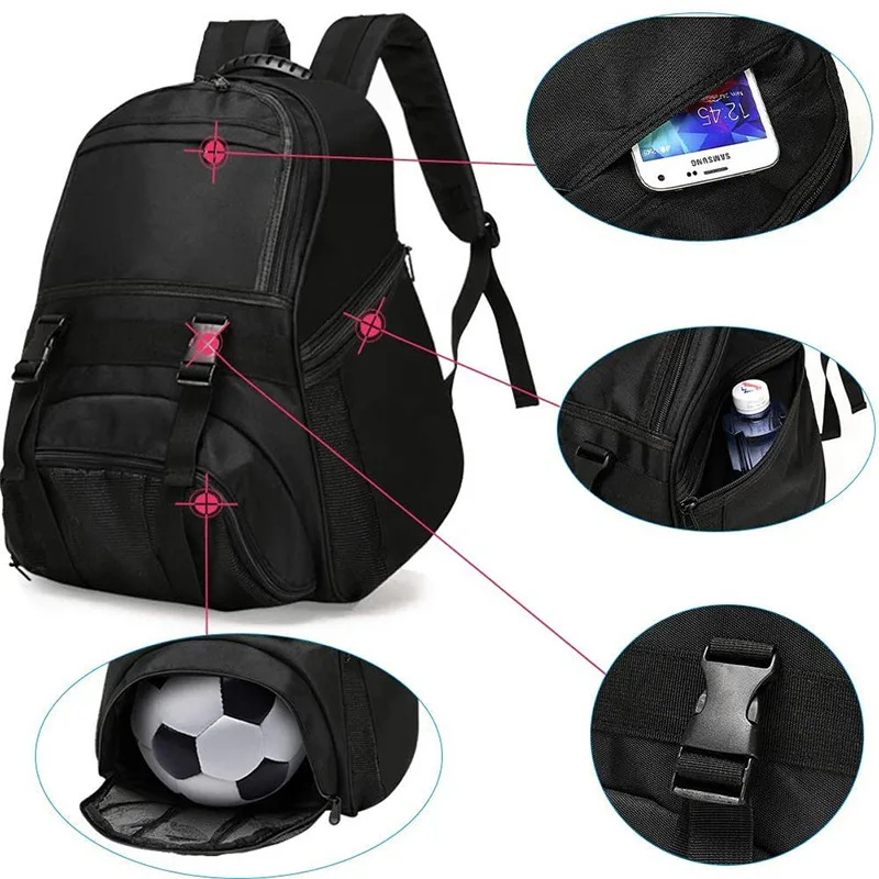 2023 Factory Wholesale Football Backpack Youth Soccer Bag Basketball Bag Football Backpack