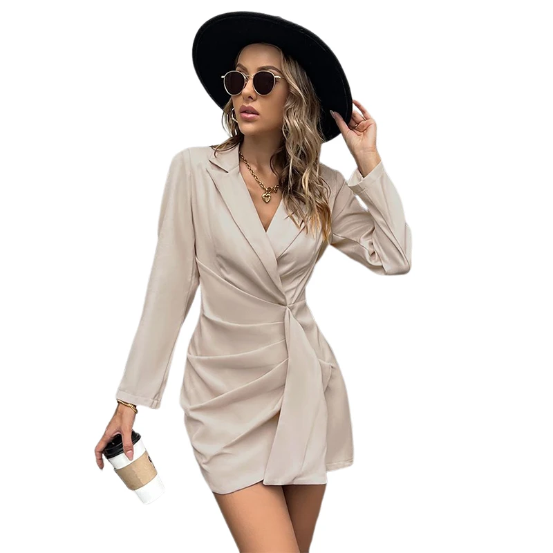 Teying dress 109 Fashion Skirt Office Wear Elegant Ladies Formal Caftan Dress 2021 Customized Tags Collar