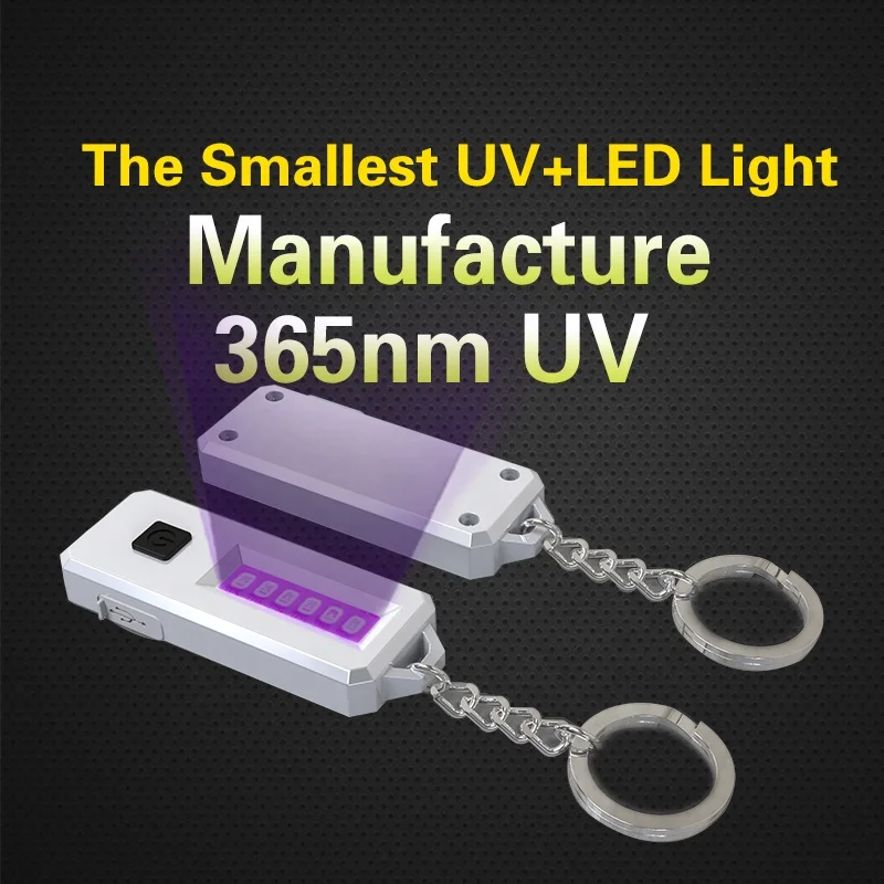 Mini UV Flashlight 365nm Ultraviolet LED Blacklight Portable Pet Urine Stain Banknote Money Detector