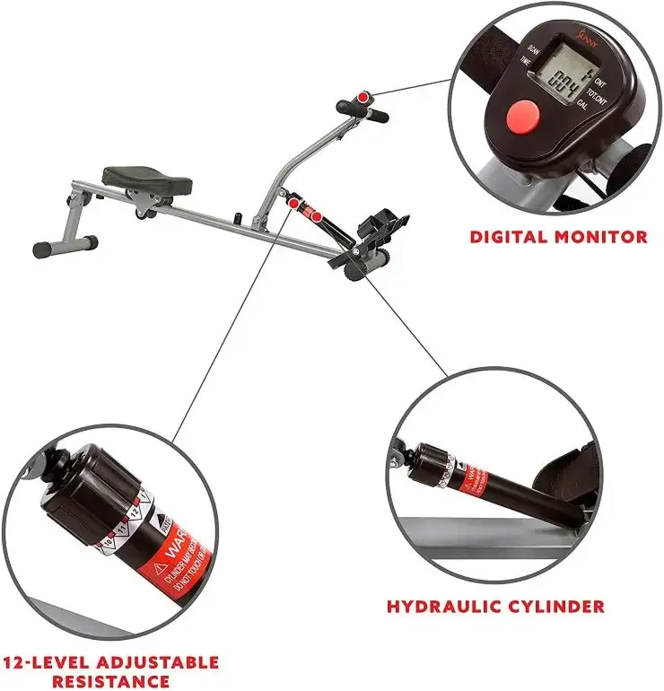 Manufacturer Hydraulic Rowing Machine Folding Rower Gym Home Use Fitness Equipment Cheap Multi-functional Indoor Cardio Training