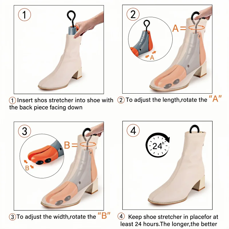 One rod adjustable length and width boot tree Hard plastic shoe tree Martin shoe expander Adjustable stretcher expander