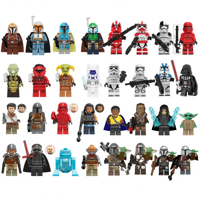Mini Baby Bricks Mandalorian Knights Star Characters  Wars Compatible Building Blocks Kids Toys