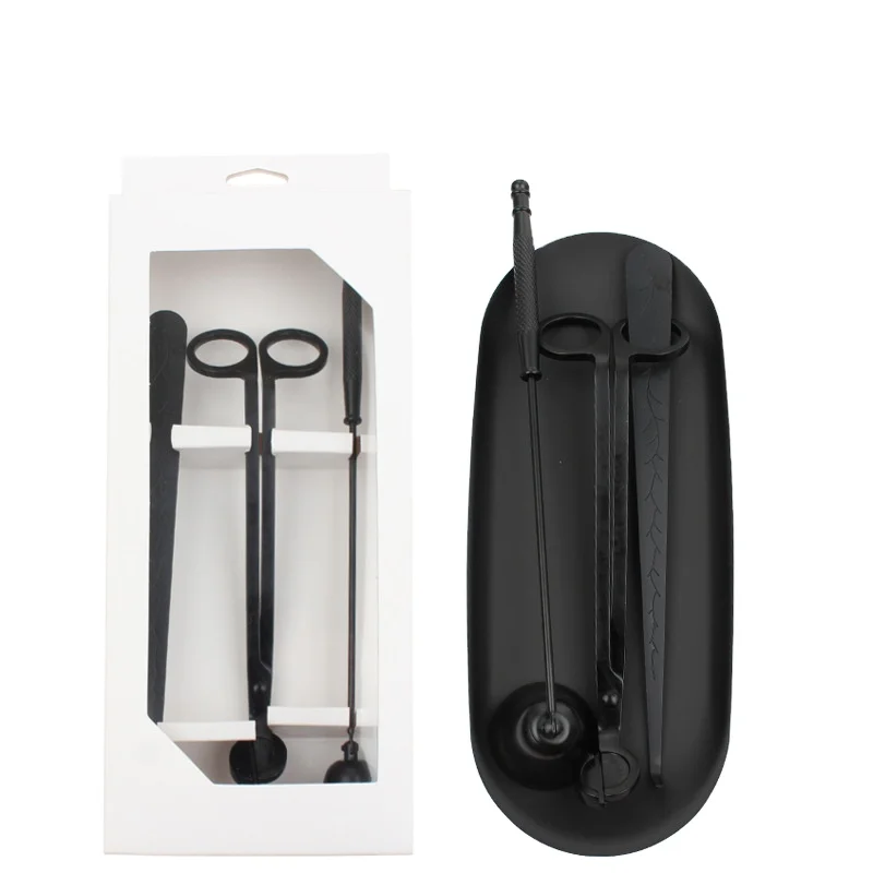 Wholesale 4PCS Stainless Steel Candle Accessories Wick Trimmer Set wick cutting scissors snuffer candle cutter