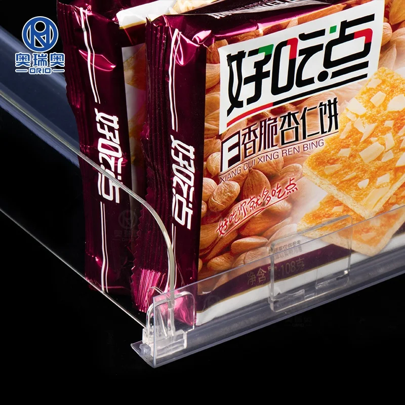 Wholesale Convenience Sale Plastic Shelf Pusher Supermarket Display Shelf Pusher Rack