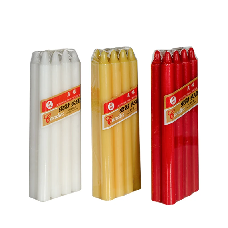 100% paraffin wax long burning time Household colour candles Europe Ramadan Packing Wax candles