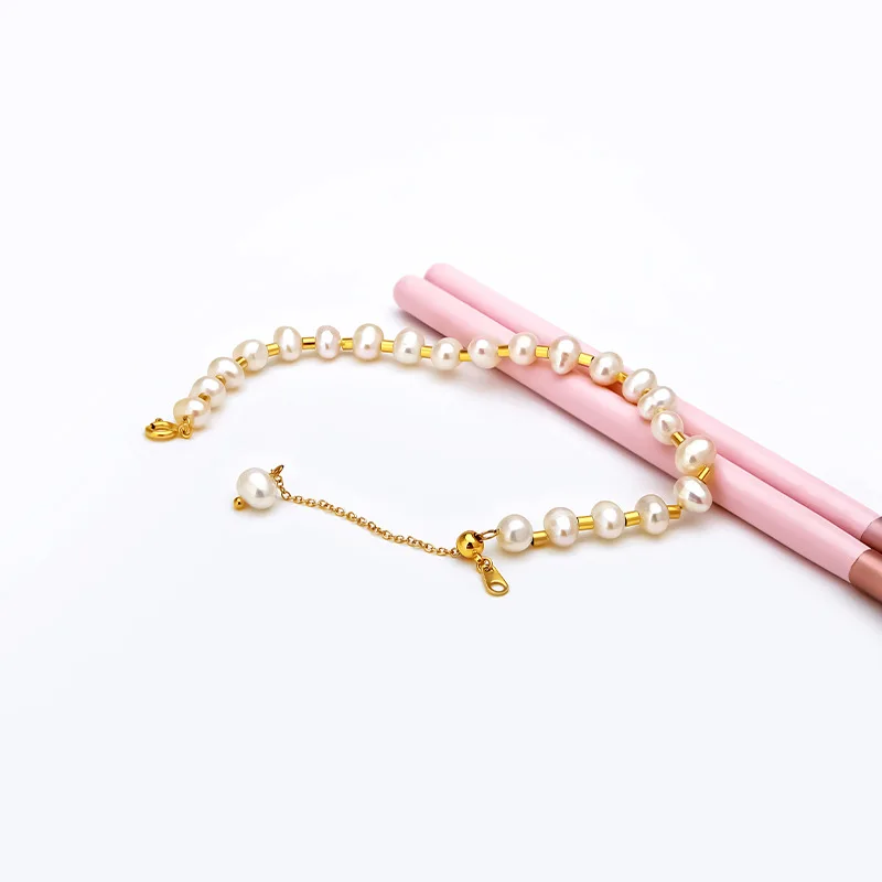 Pearl Bracelet Jewelry Fashion Natural Freshwater Pearl Beaded Waterproof Bracelet Design Customized Jewelry for Women Gift