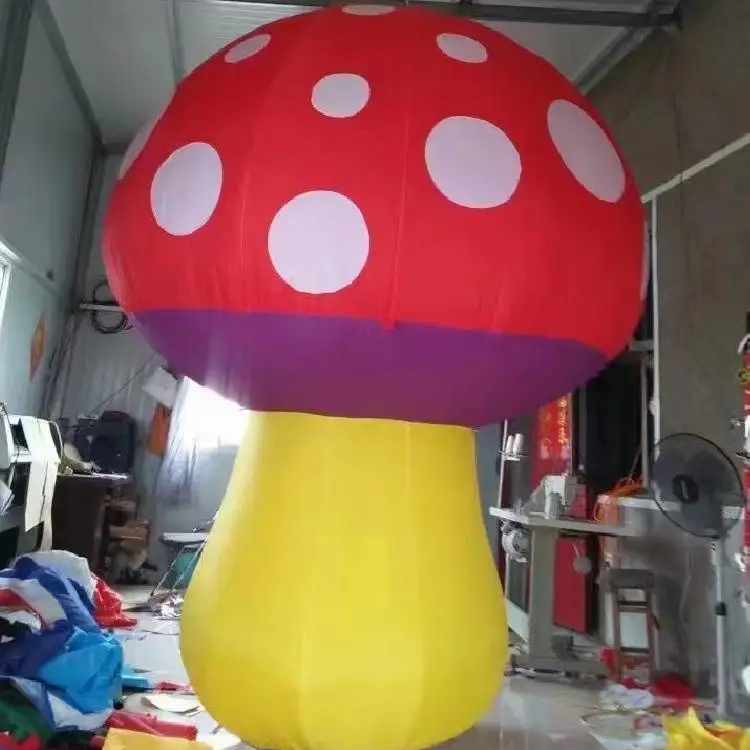 Personalized Height Inflatable Ballon Mushroom Model For Event Display LED