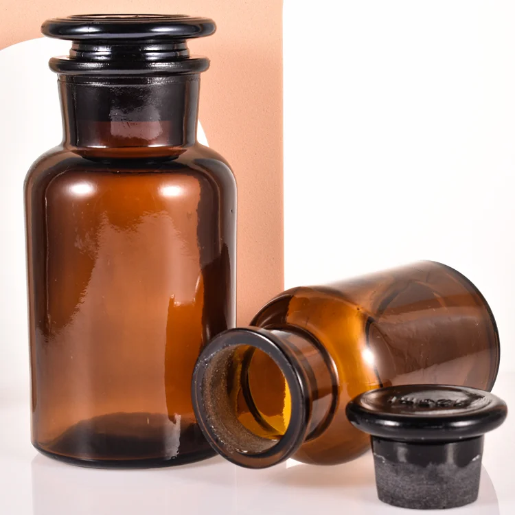 Laboratory Supplies Media Container Chemistry Amber 30ml~10000ml Glass Wide Mouth Narrow Mouth Reagent Bottle
