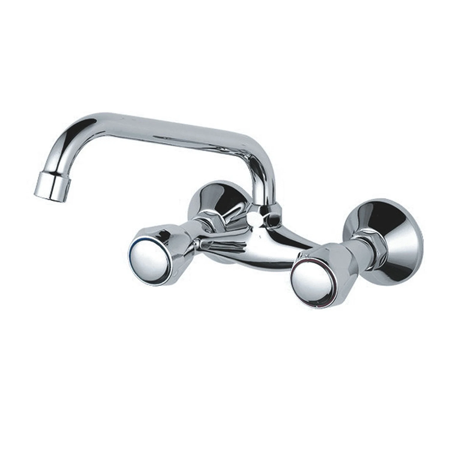 Economic Chrome Brass Bathroom Double Handle Bidet Taps With Pop-UP Waste Cold and Hot Water Bidet Faucets