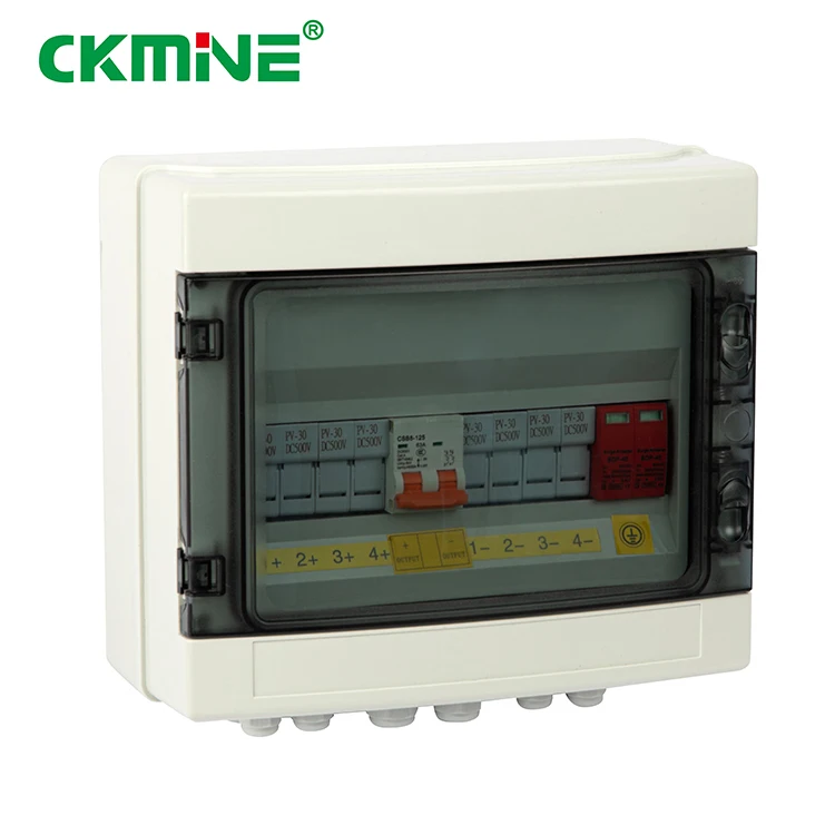 CKMINE 1000V DC 3 in 1 out 32A PV Combiner Box 3 String waterproof IP65 array distribution MCB SPD boxes for solar panel