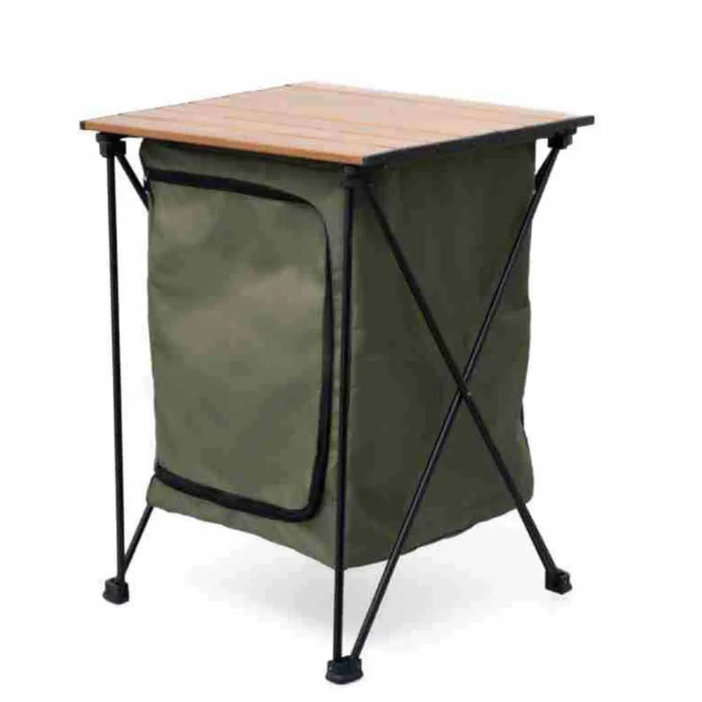 Outdoor portable collapsible easy-to-carry cooking table multifunctional camping picnic kitchen cabine