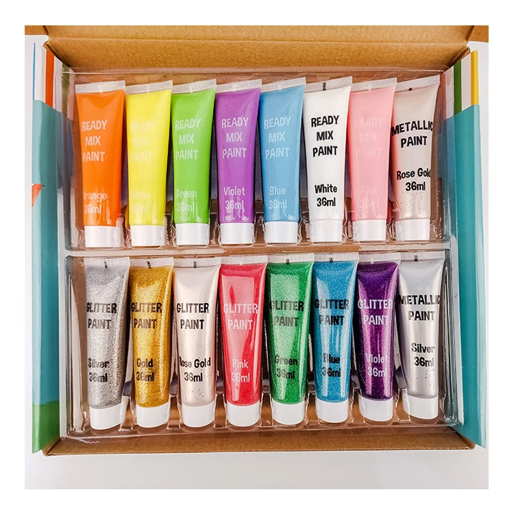 Wholesale buy art ranger pot set private label 18 colours 36ml tempera acrylic paints tubes paints acrylic