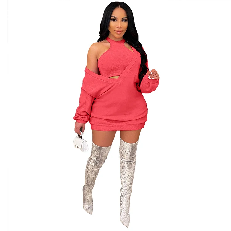 New design trendy two piece set fall 2022 women clothes