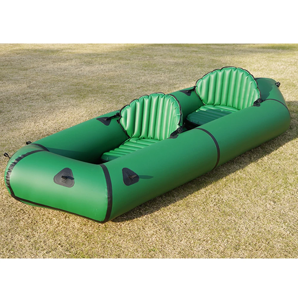 Glue Free Inflatable Boat Durable Pack Raft Lightweight 420D Nylon TPU Two Person Packraft