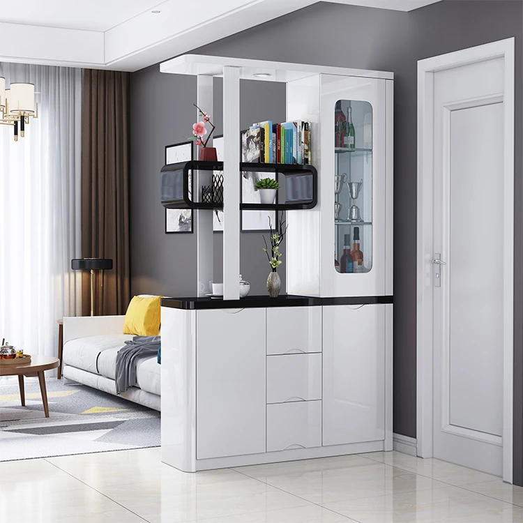 
Living room furniture solid wood wall partition screen wine shoe rack cabinet 