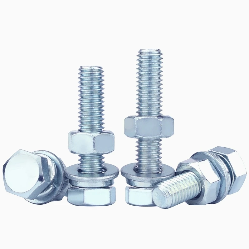Fasteners ANSI ASME Steel Hexagon Screws M10 External Hexagonal Head Bolt M3 M4 Threads Plain Finish Din Standard Made China