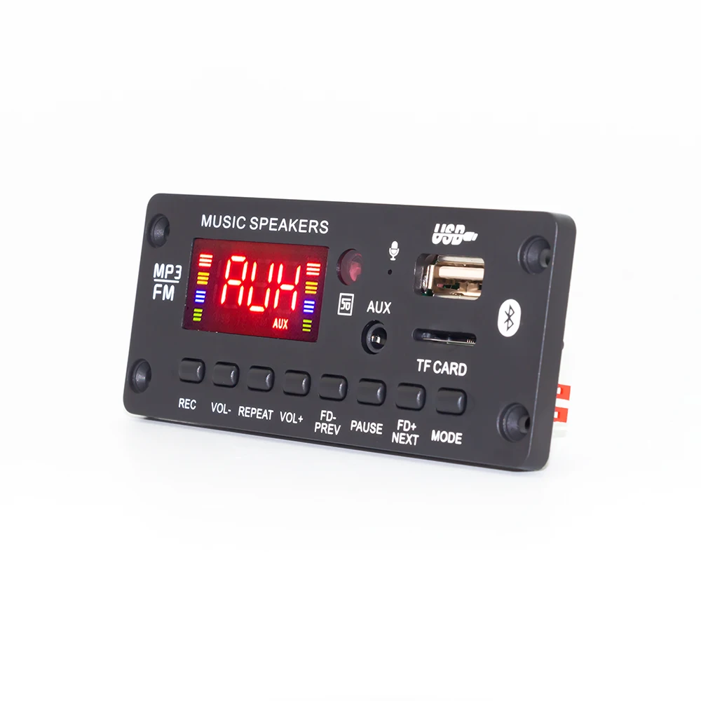 Car audio Blue tooth 5.0 FM USB MP3 module Decoder Board with Amplifier 2*25W
